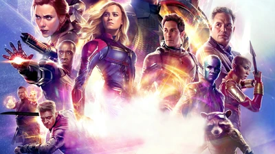 Avengers: Endgame - Équipe héroïque unie pour la bataille finale