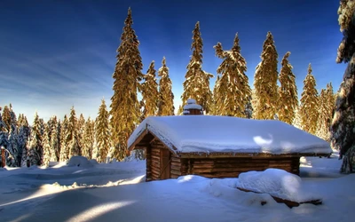 invierno, nieve, naturaleza, árbol, congelación