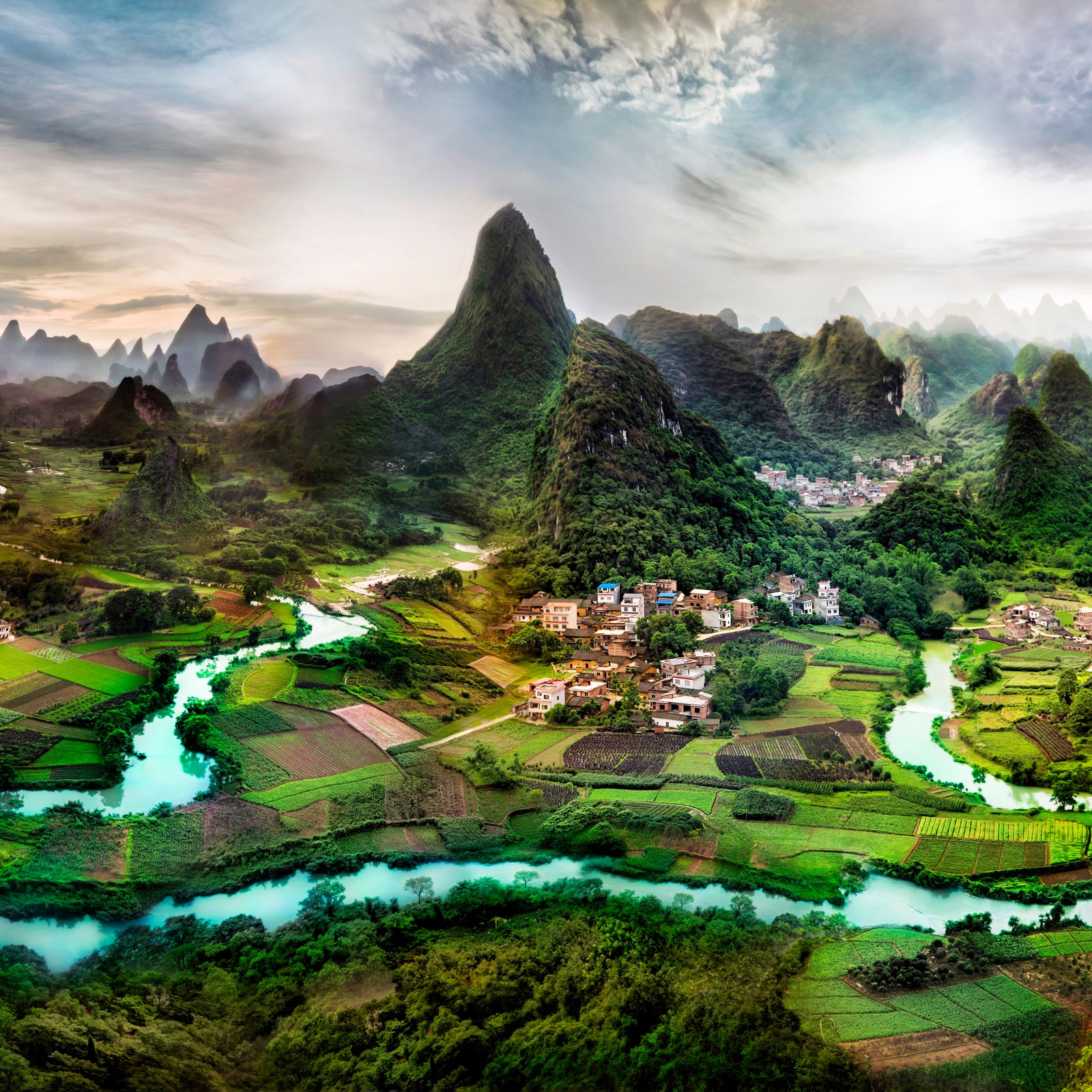 A view of a valley with a river running through it (nature, mountainous landforms, mountain, landscape, mount scenery)