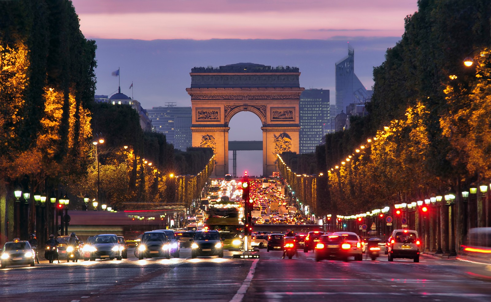 Скачать обои триумфальная арка, arc de triomphe, эйфелева башня, арка, достопримечательность