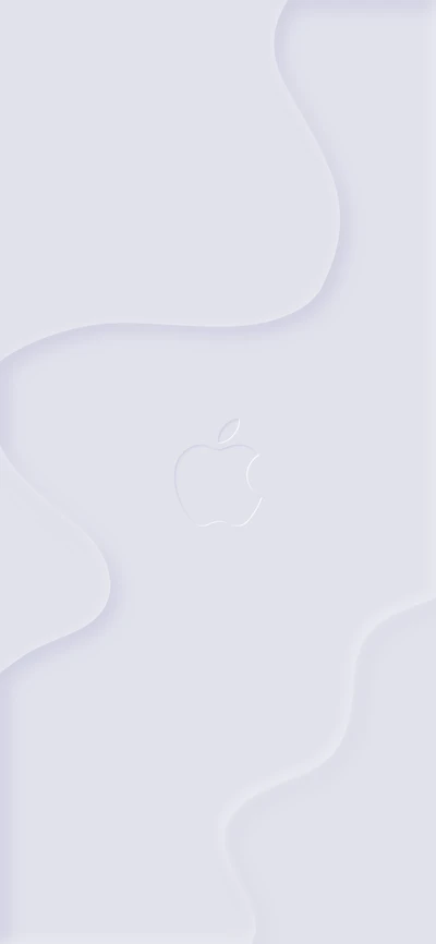 Logo Apple minimaliste sur fond doucement courbé