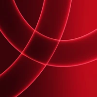 Fond rouge abstrait avec des lignes courbes - fond d'écran iMac 2021