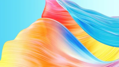 Colorful Abstract Waves in Vibrant 4K Wallpaper