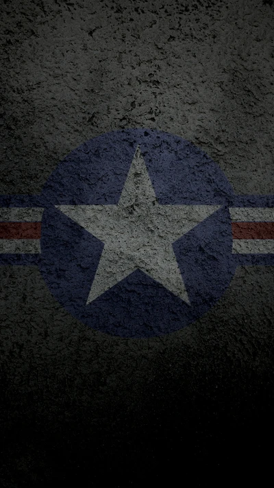 US Air Force Emblem on Dark Textured Background