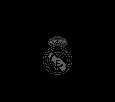 Logotipo do Clube Real Madrid em fundo preto