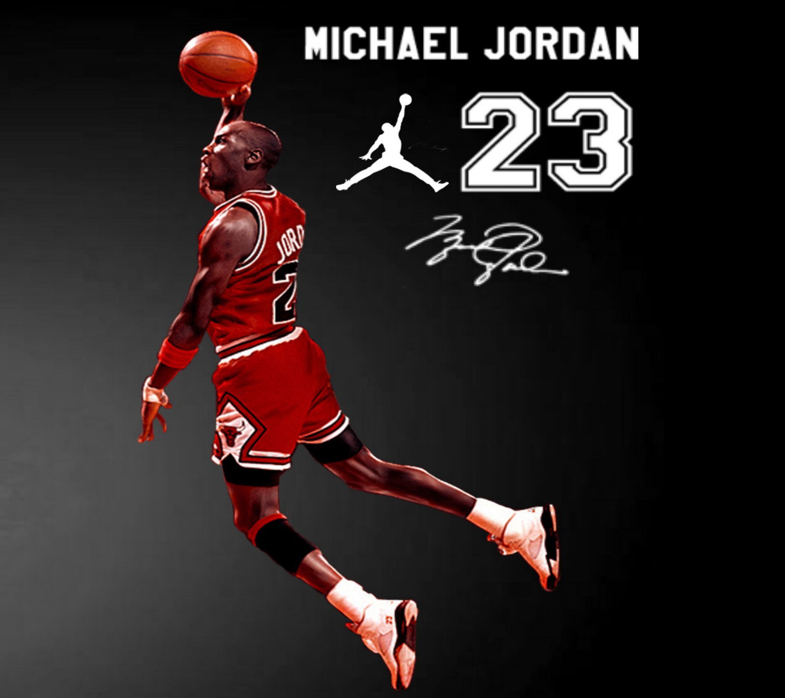 Michael jordan 23 chicago bulls basketball player with a basketball (bulls, chicago, michael jordan, mj, nba)