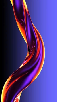 Twisted Glass Sculpture in Vibrant Colors