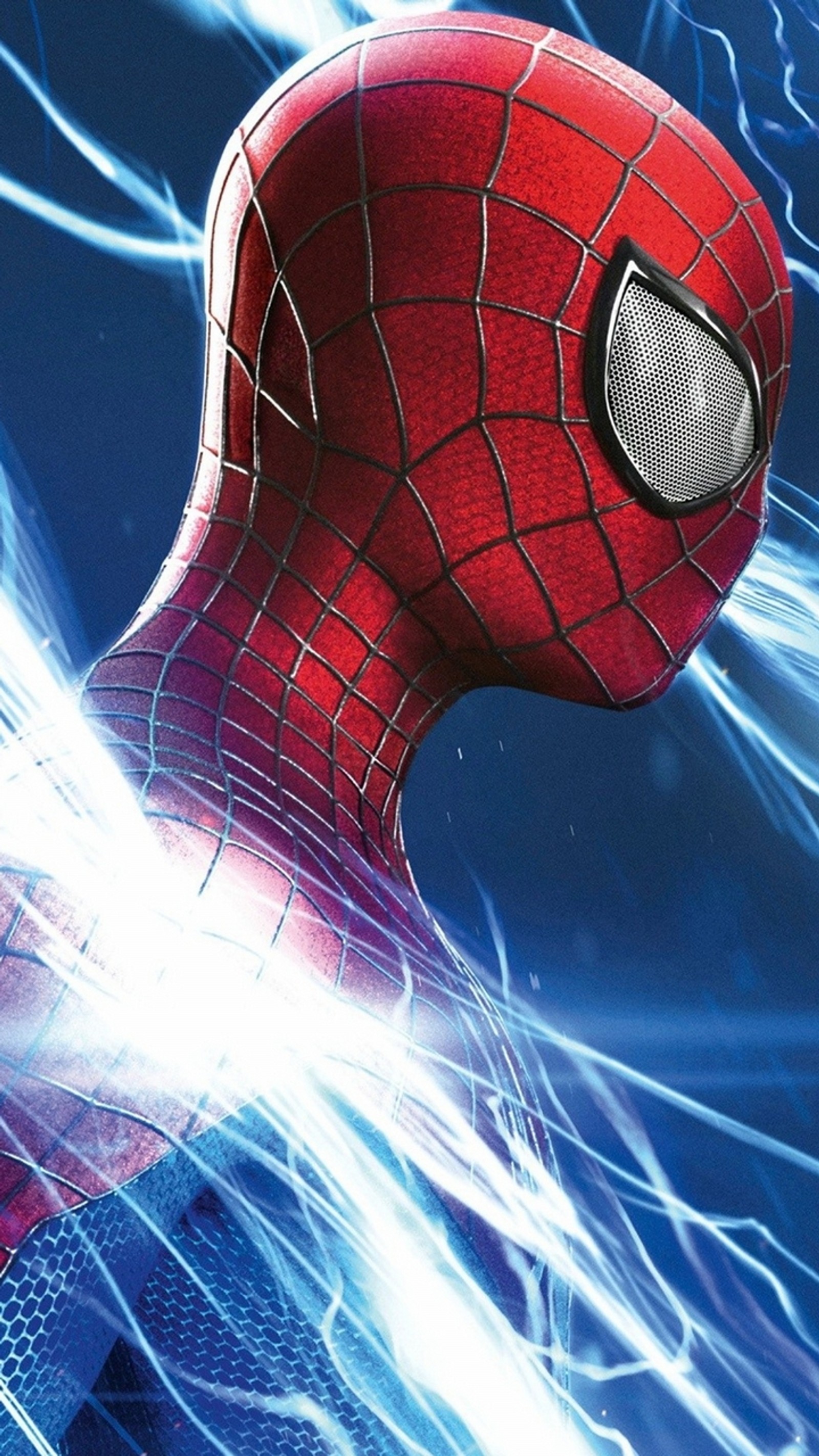 Spider - man in a suit with a lightning effect (entertainment, hero, spiderman)