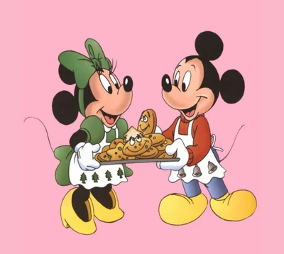 dibujos animados, mickey, minnie mouse