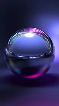 background, ball, chrome, purple, round wallpaper