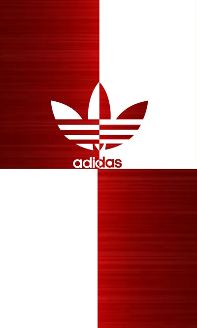 adidas, rot, fliese, weiß