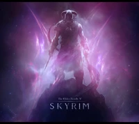 games, purple, skyrim, space, video wallpaper