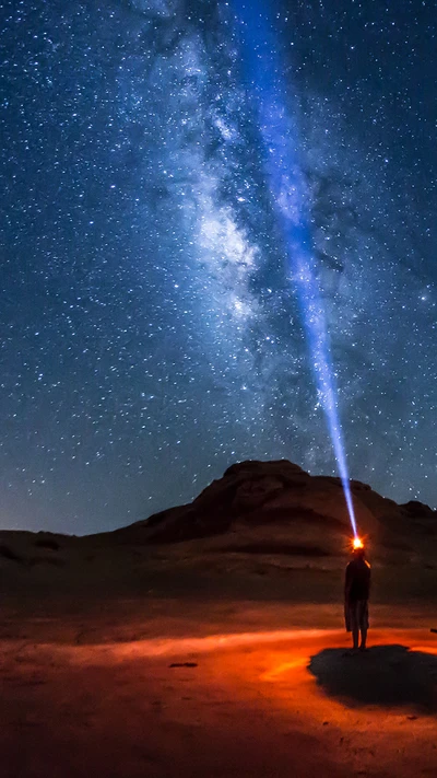 Deserto Árabe sob a Via Láctea: A jornada de um observador de estrelas