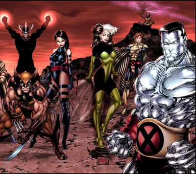 X-Men : Icônes de Pouvoir en Position de Combat