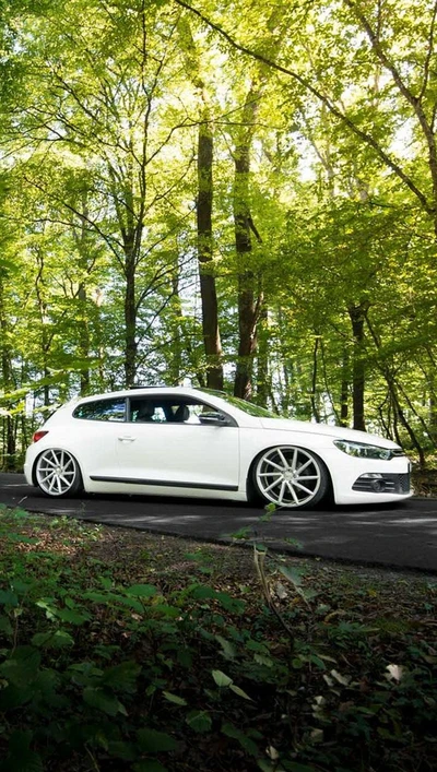 carro, modificado, scirocco, branco