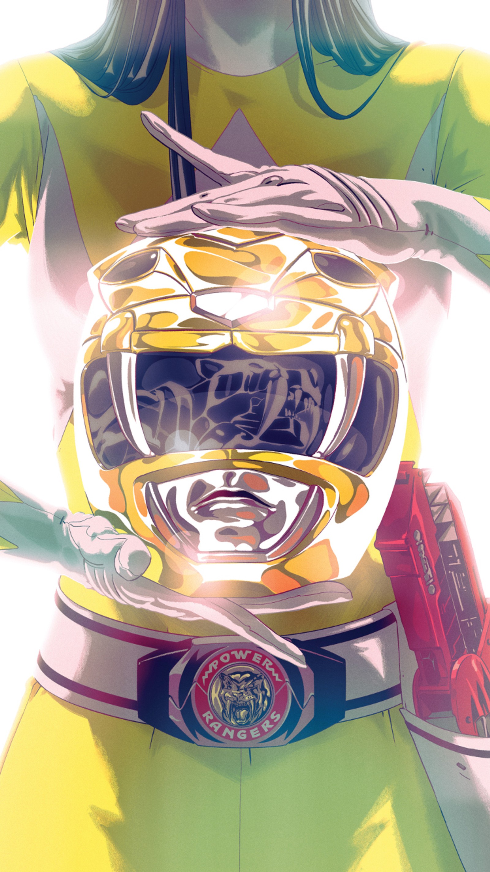 power, rangers, yellow Download Wallpaper