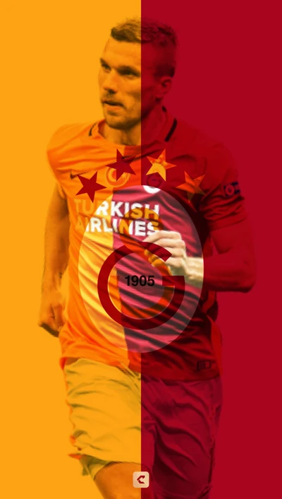 Lukas Podolski con la camiseta del Galatasaray: Un ícono deportivo