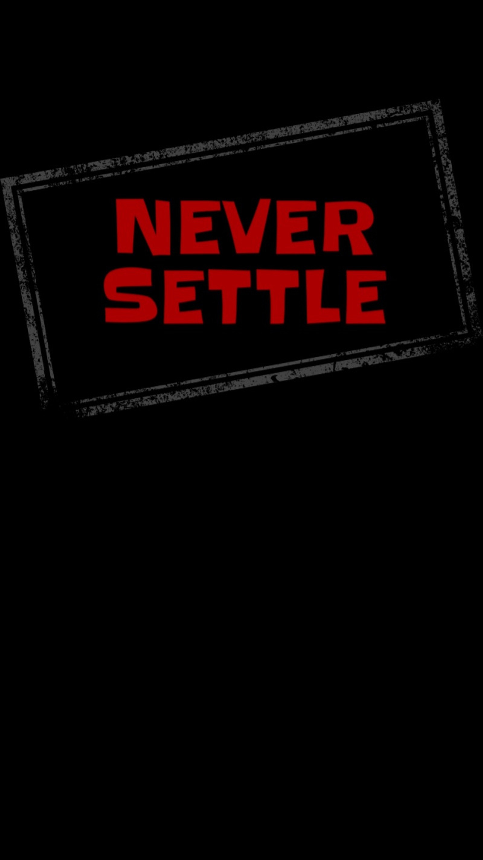 Descargar fondo de pantalla negro, plano, never settle, neversettle, oneplus