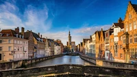 canal, waterway, town, city, landmark