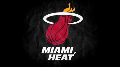 Logo Miami Heat sur fond noir - Fond d'écran 4K