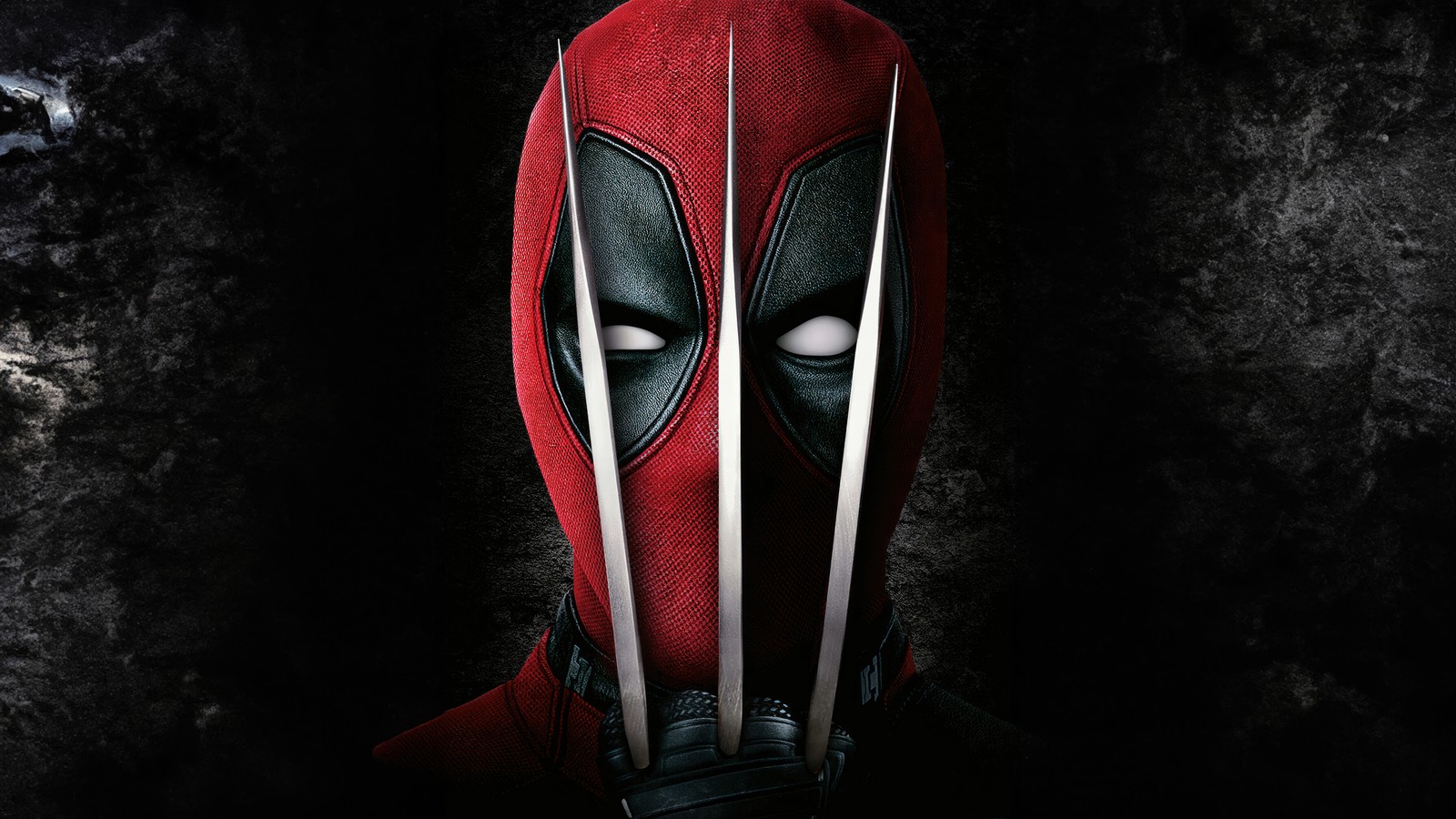 Eine nahaufnahme einer deadpool-maske mit krallen (deadpool und wolverine, film, deadpool 3, marvel, wolverine)