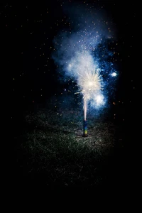 fireworks, darkness, water, night, midnight wallpaper