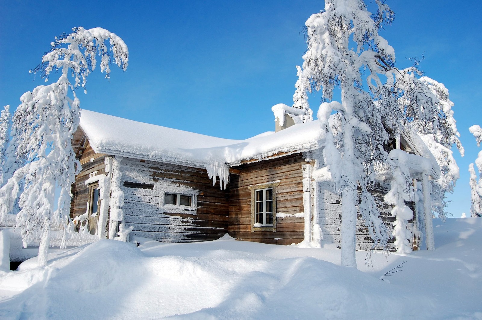 winter, snow, freezing, property, house Download Wallpaper