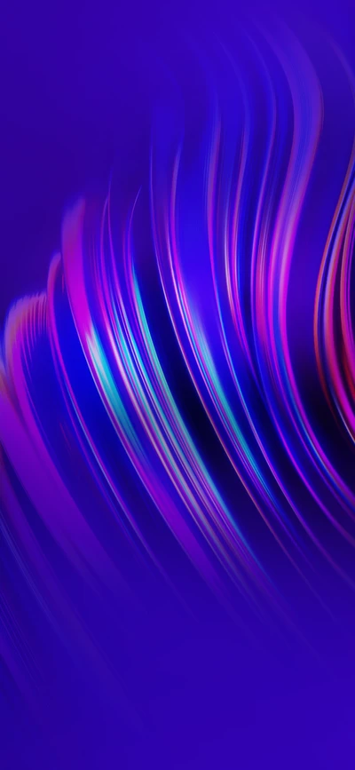 Lebendige Wellenmuster in Electric Blue und Magenta für Vivo V11 Pro Hintergrundbild