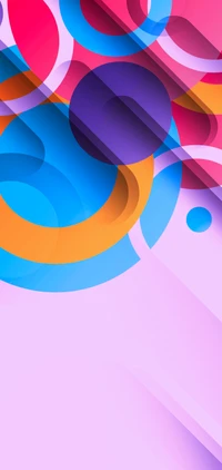 Vibrant Symmetry: Electric Blue and Magenta Circle Patterns