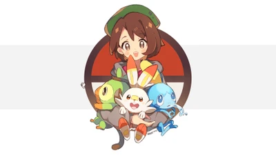 Entraîneur aventurier avec Scorbunny, Grookey et Sobble