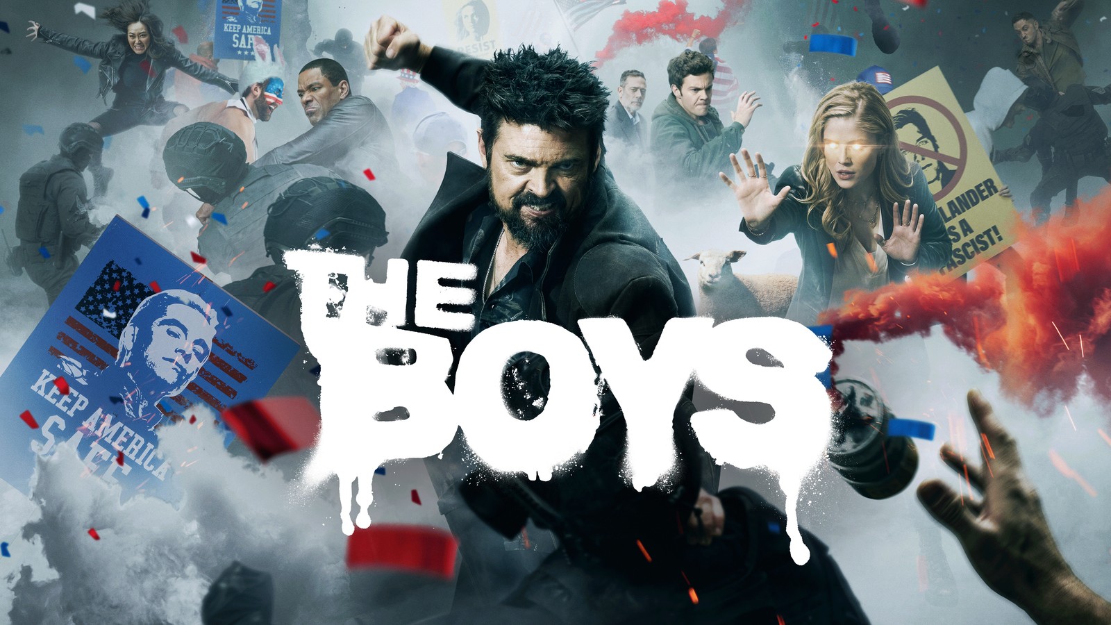 El póster de la serie de televisión the boys (los chicos, temporada 4, season 4, series de televisión, billy butcher)