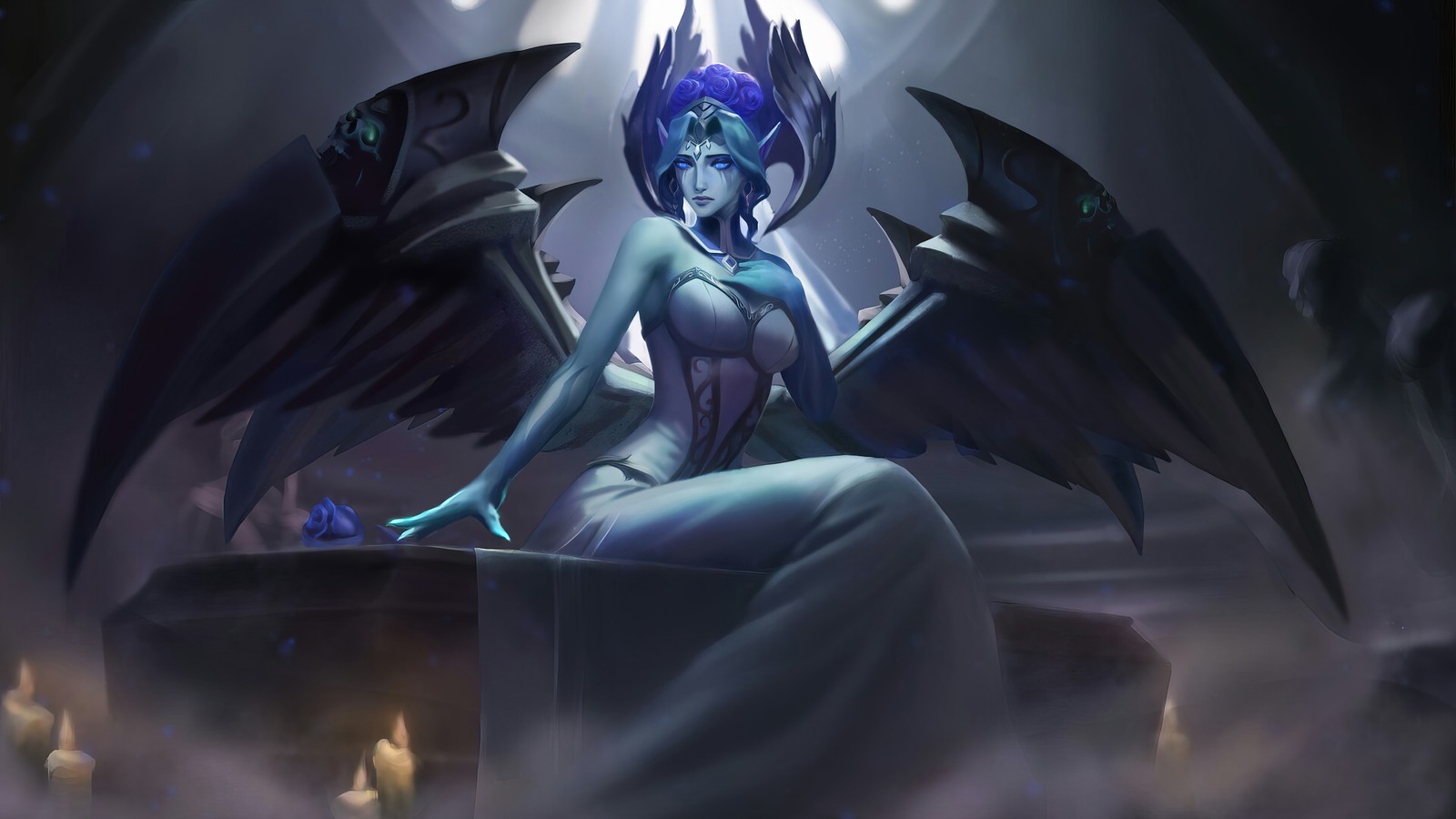 Baixar papel de parede morgana, ghost bride, lol, league of legends, jogo de vídeo