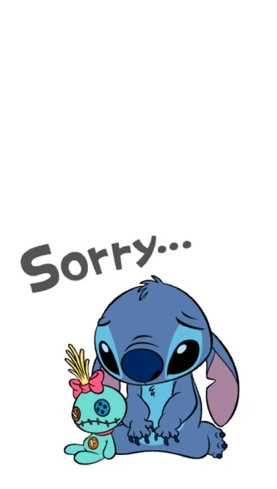 Stitch Apologizing with a Stuffed Toy