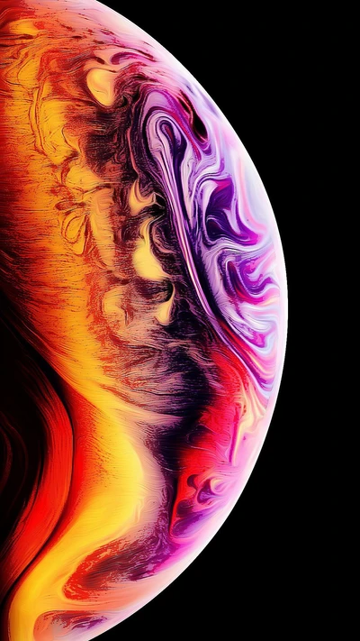 Redemoinho cósmico vibrante do iPhone Xs Max