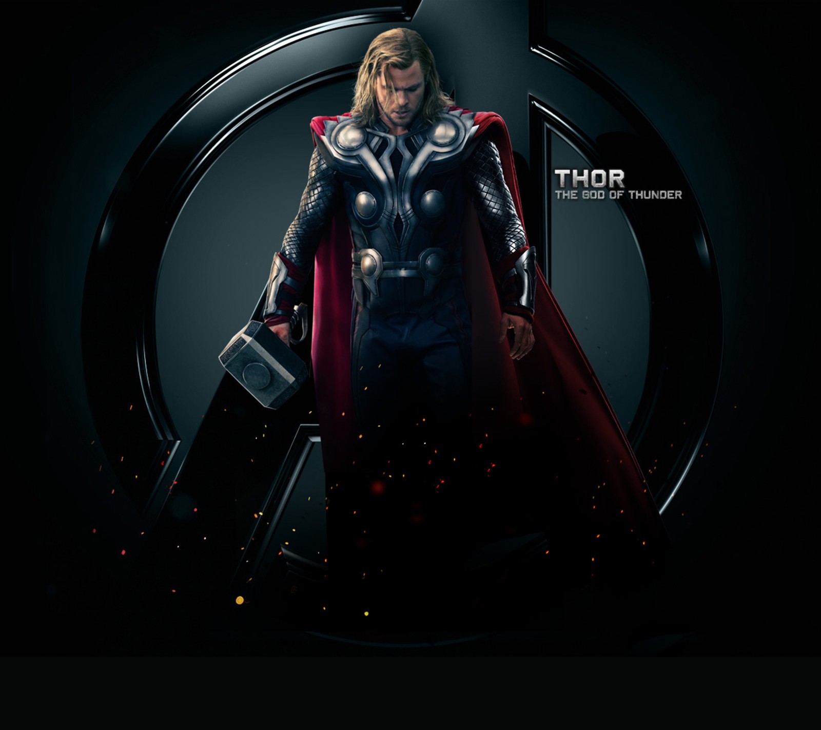 Affiche du film thor: le film des avengers (avengers, chris hemsworth, dieu du tonnerre)