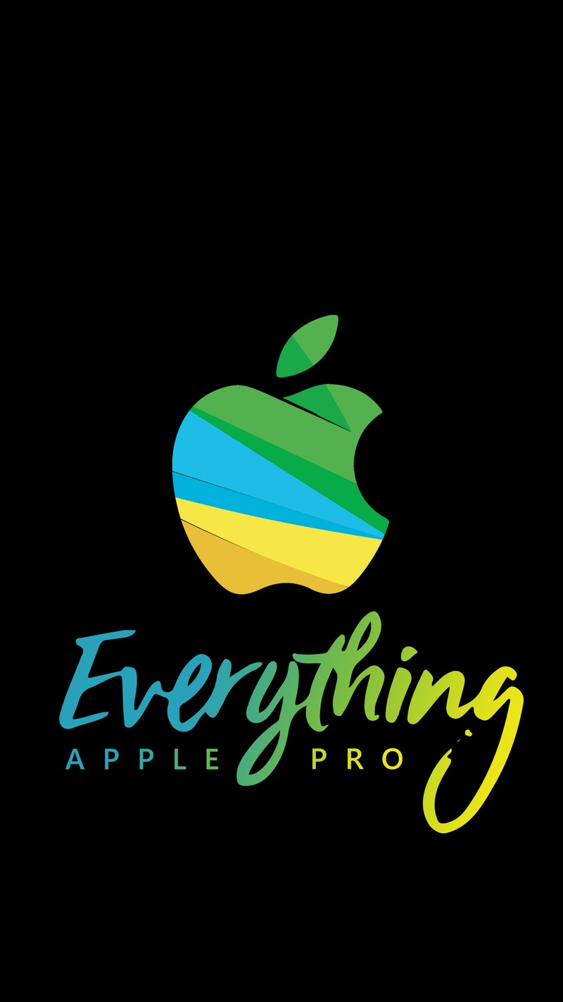 Логотип для всего apple prog (чёрный, everythingapplepro, логотип)