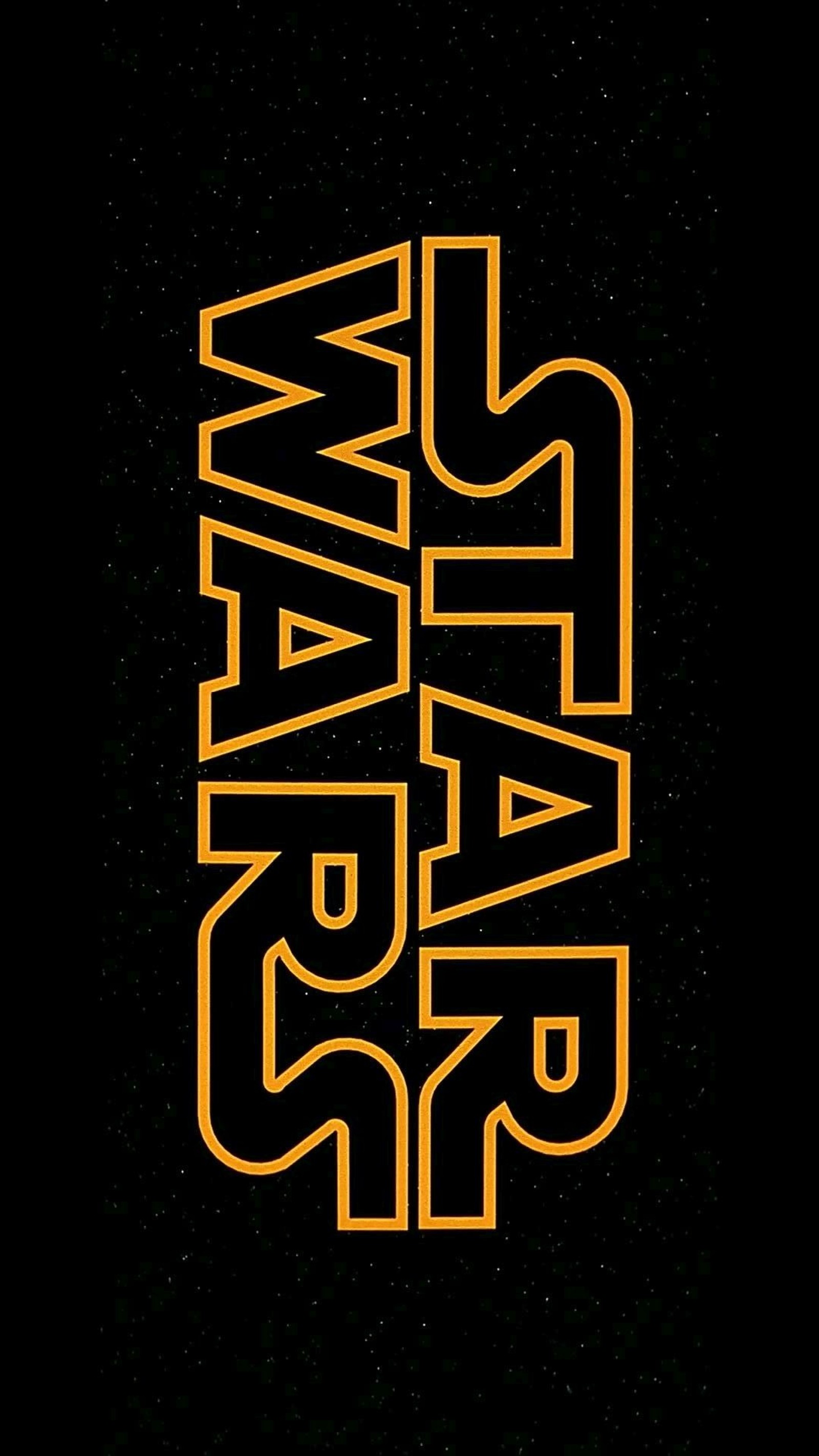 Un primer plano del logo de star wars sobre un fondo negro (negro, logotipo, star wars, amarillo)