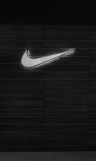 Nike Logo on Dark Background