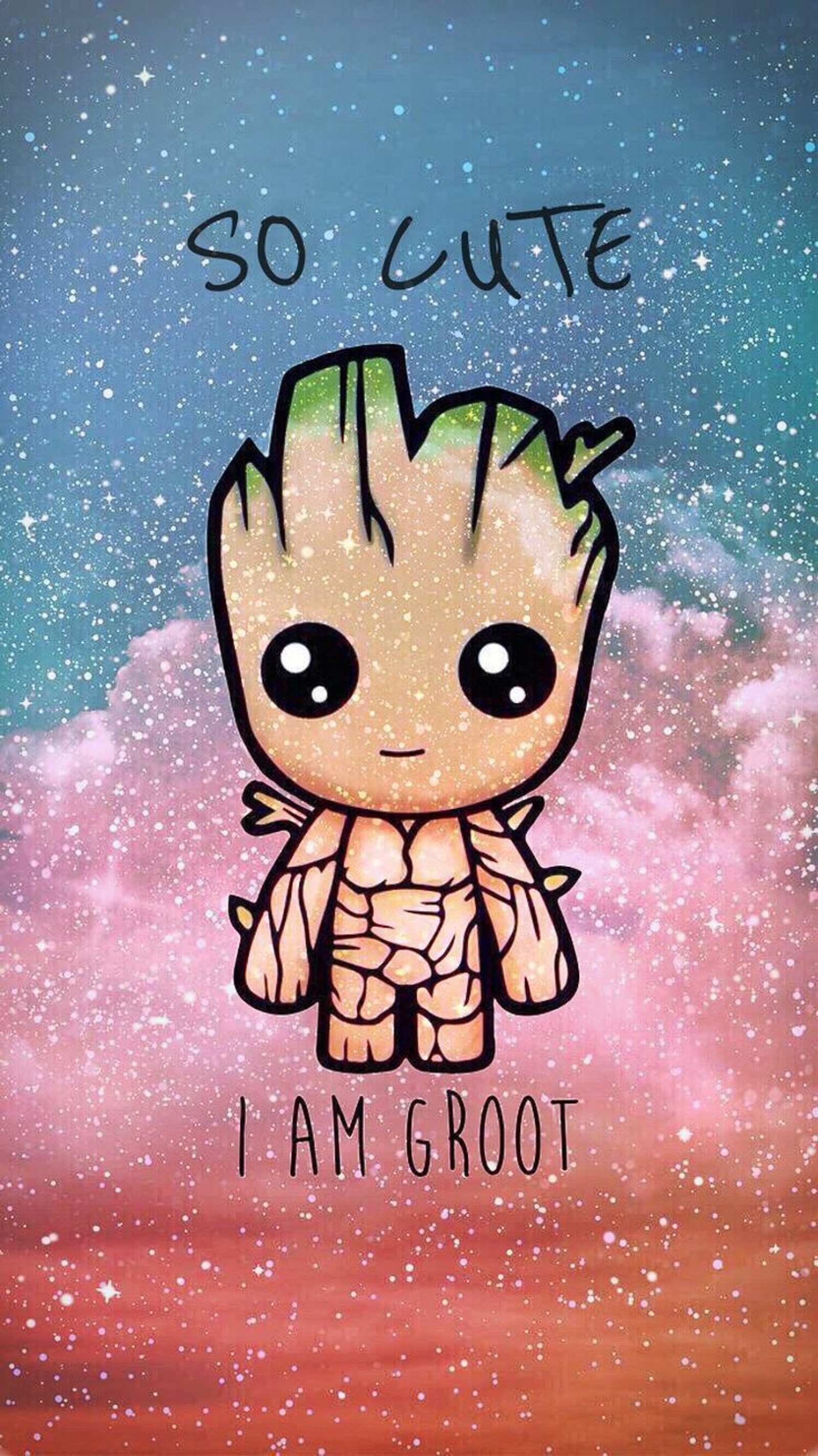 cute, groot, guardians, heros, quotes Download Wallpaper