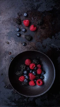 berrie, black, design, food, fruit wallpaper