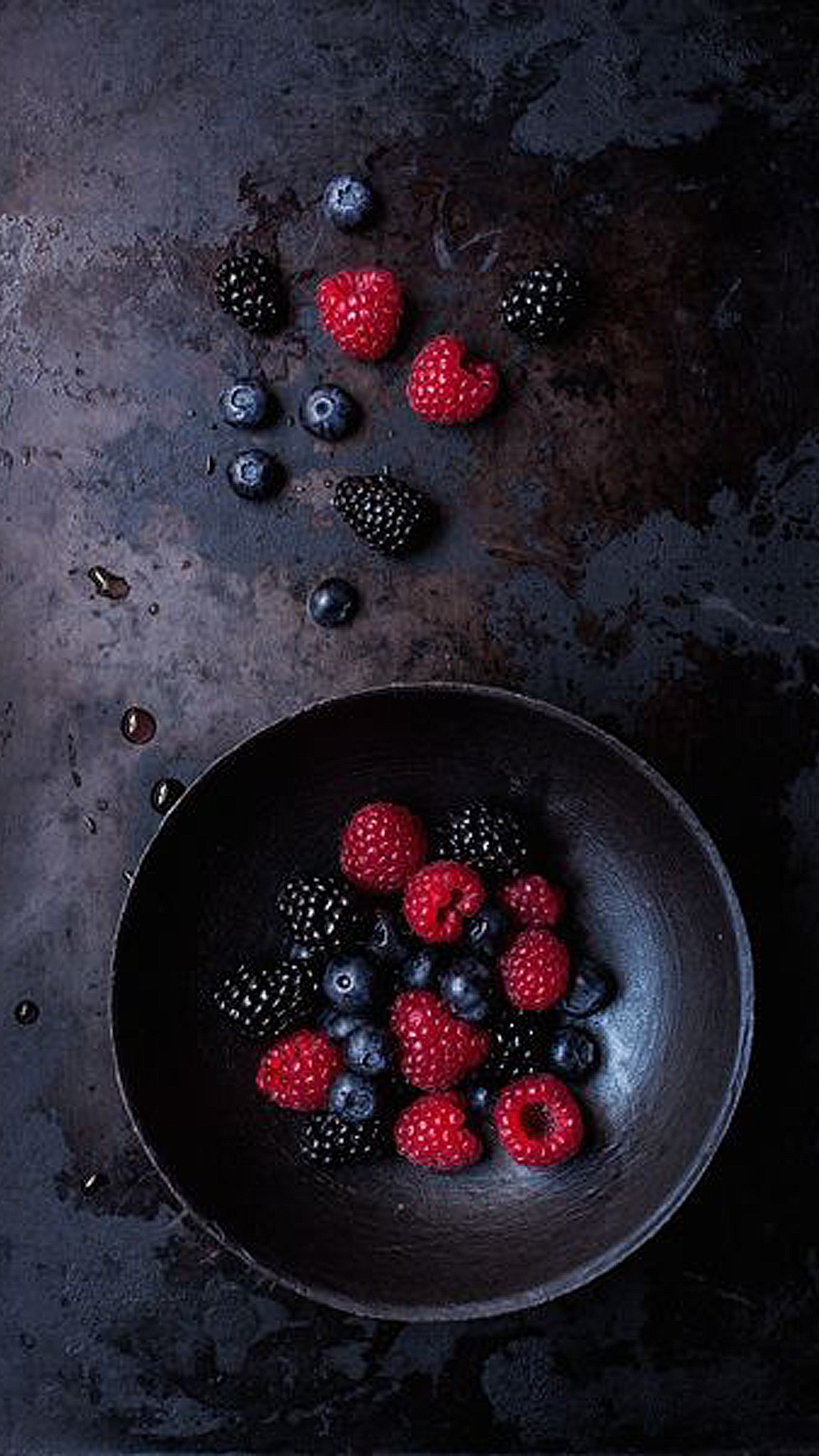 Téléchargez le fond d'écran berrie, noir, design, nourriture, fruit