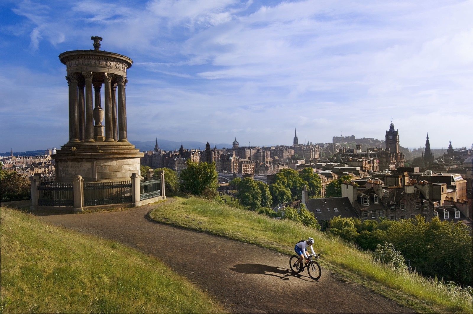 Lade dugald stewart monument, reise, fahrrad, wahrzeichen, radfahren Hintergrund herunter