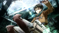 Levi Ackerman em ação: domínio dos titãs