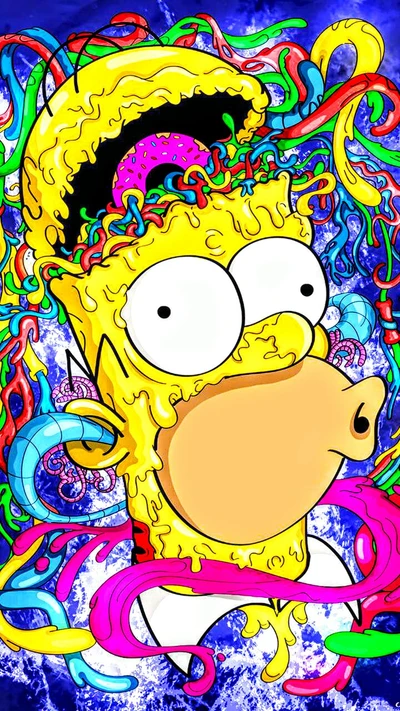 cartoon, colorful, simpson