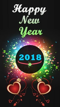 2018, new year wallpaper