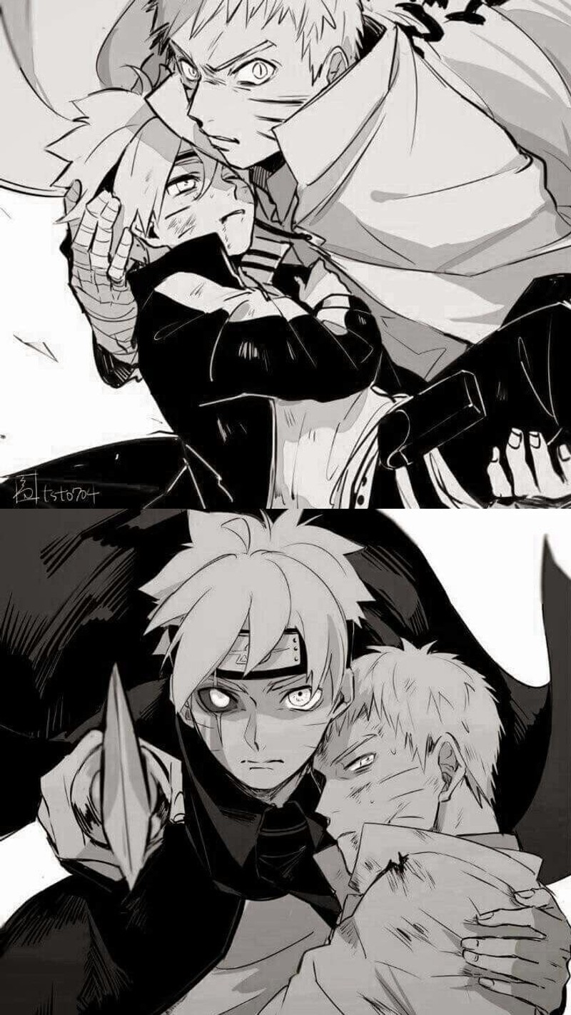 Пара персонажей аниме обнимается (болт, боруто, boruto, хината, hinata)