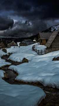 landschaft, schnee