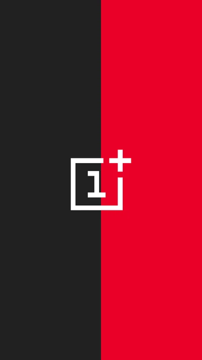 OnePlus 1+ Custom HD Wallpaper with Bold Red and Black Design