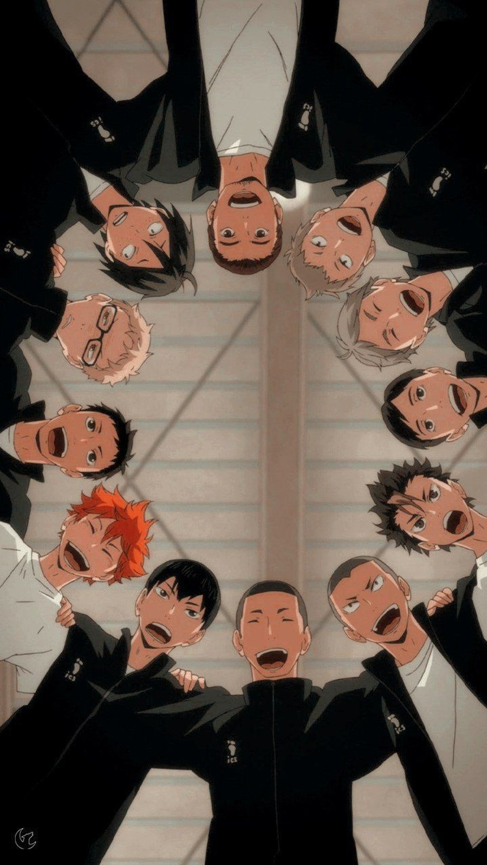 Скачать обои аниме, anime, карасуно, karasuno, волейбол