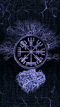 background, life, purple, rune, tree